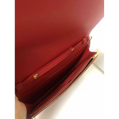 Pre-owned Celine Frame Leather Clutch Bag In Multicolour