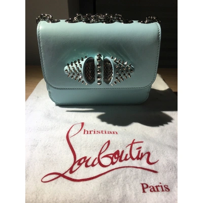 Pre-owned Christian Louboutin Sweet Charity Turquoise Leather Handbag