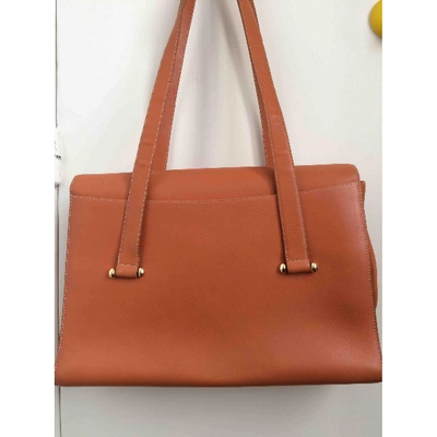 Pre-owned Nina Ricci Orange Leather Handbag