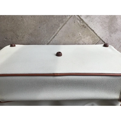 Pre-owned Bric's White Leather Travel Bag