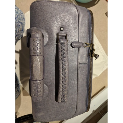 Pre-owned Balenciaga Grey Leather Travel Bag