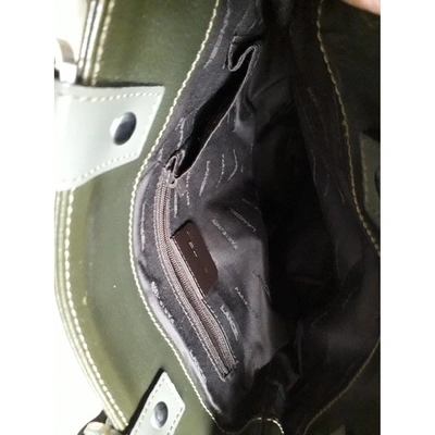 Pre-owned Lancel Leather Handbag In Khaki