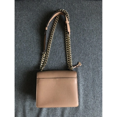 Pre-owned Delvaux Madame Mini Leather Handbag In Beige