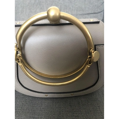 Pre-owned Chloé Bracelet Nile Leather Handbag In Grey