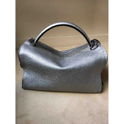 Pre-owned Fendi Sac Lei Silver Leather Handbag