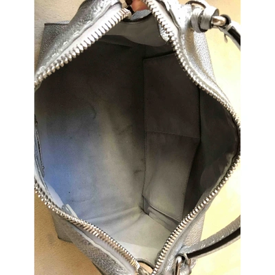 Pre-owned Fendi Sac Lei Silver Leather Handbag