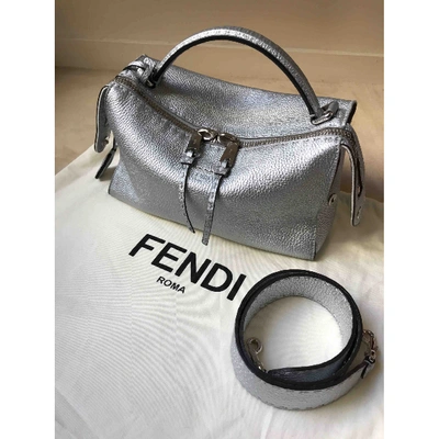 Pre-owned Fendi Sac Lei Silver Leather Handbag