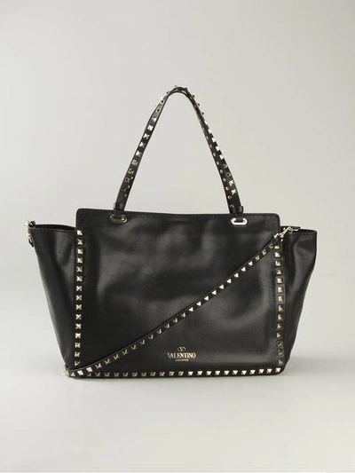 Shop Valentino Garavani 'rockstud' Trapeze Tote