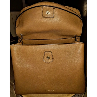 Pre-owned Burberry Leather Handbag In Beige