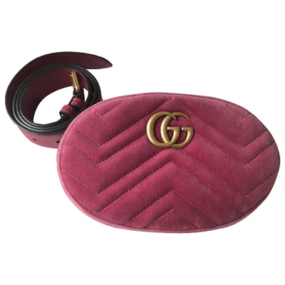 Pre-owned Gucci Marmont Velvet Handbag