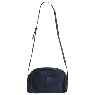 Pre-owned Fendi Cloth Handbag In Blue