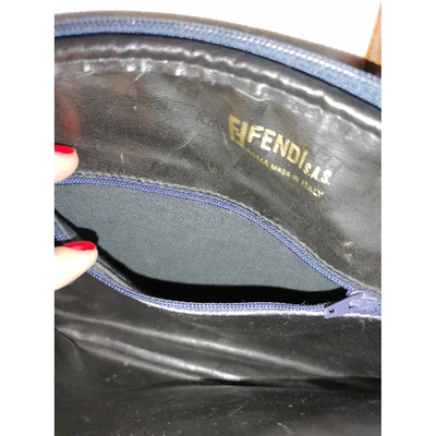 Pre-owned Fendi Cloth Handbag In Blue