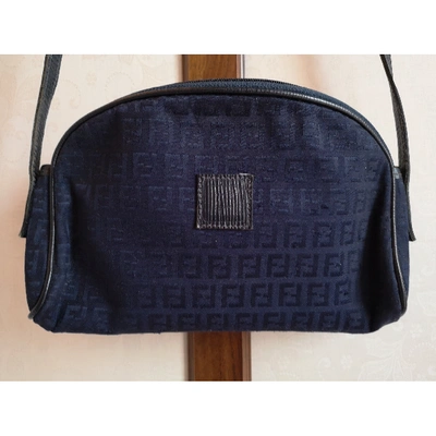 Pre-owned Fendi Cloth Handbag In Blue