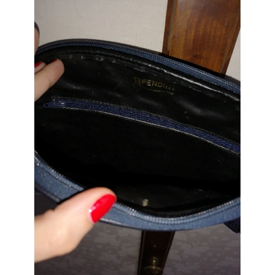 Pre-owned Fendi Cloth Handbag In Blue