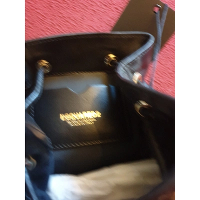 Pre-owned Dsquared2 Leather Bowling Bag In Black