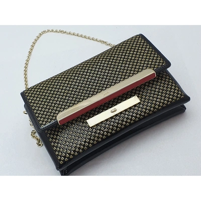 Pre-owned Christian Louboutin Patent Leather Clutch Bag In Black