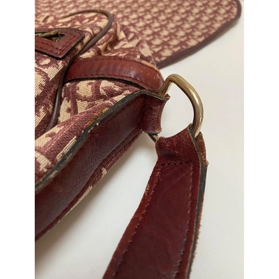 Pre-owned Dior Burgundy Cloth Handbag