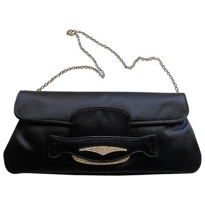 Pre-owned Tod's Cloth Clutch Bag In Black