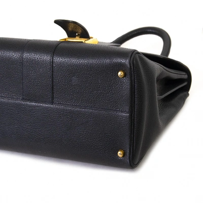 Pre-owned Delvaux Le Brillant Blue Leather Handbag