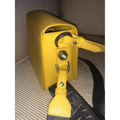 Pre-owned Off-white Binder Yellow Leather Handbag