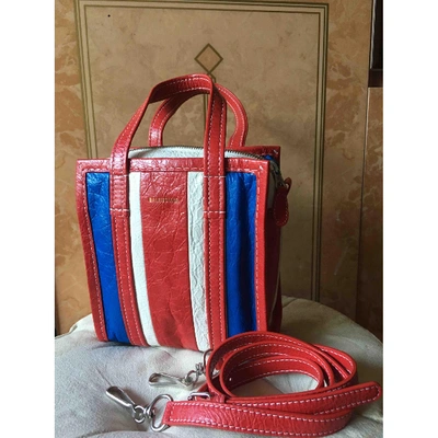 Pre-owned Balenciaga Bazar Bag Leather Crossbody Bag In Red
