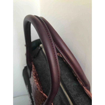 Pre-owned Brunello Cucinelli Burgundy Python Handbag