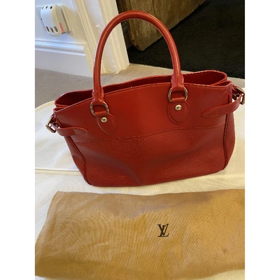 Pre-owned Louis Vuitton Passy Leather Handbag In Red