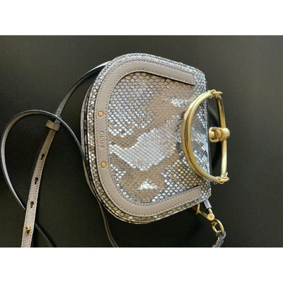 Pre-owned Chloé Bracelet Nile Metallic Python Handbag