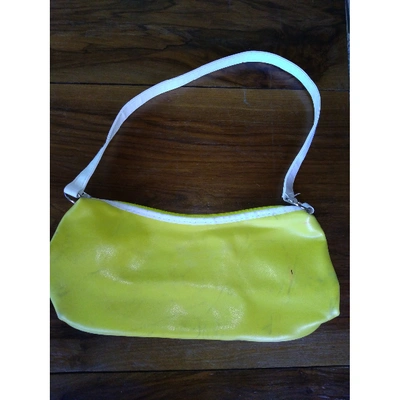 Pre-owned Adidas Originals Leather Handbag In Yellow