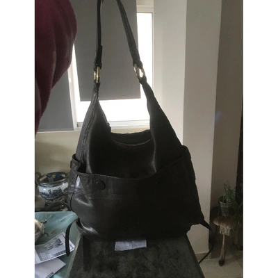 Pre-owned Celine Leather Handbag In Brown