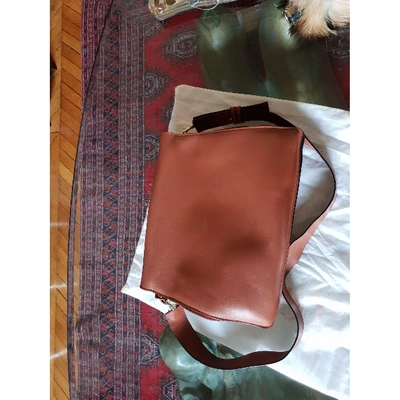 Pre-owned Jw Anderson Pierce Leather Handbag In Camel