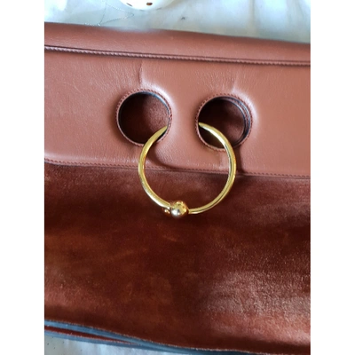 Pre-owned Jw Anderson Pierce Leather Handbag In Camel
