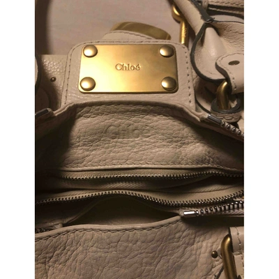 Pre-owned Chloé Paddington Ecru Leather Handbag