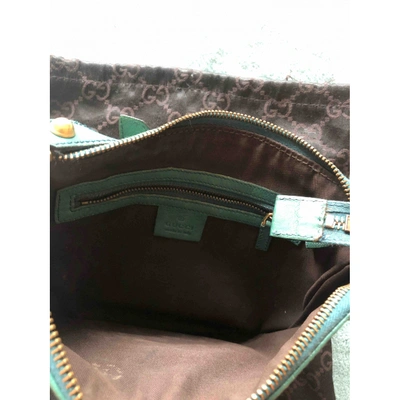Pre-owned Gucci Green Leather Handbag