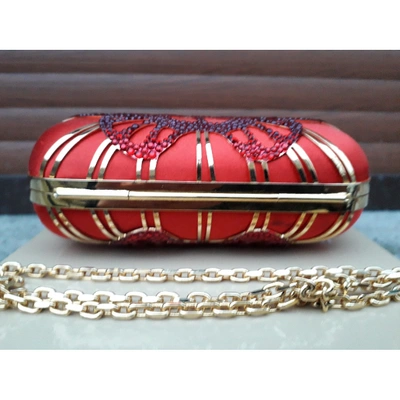 Pre-owned Sergio Rossi Clutch Bag In Red