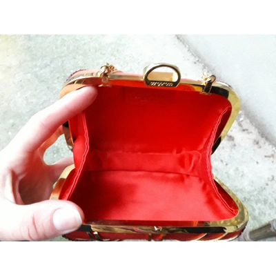 Pre-owned Sergio Rossi Clutch Bag In Red
