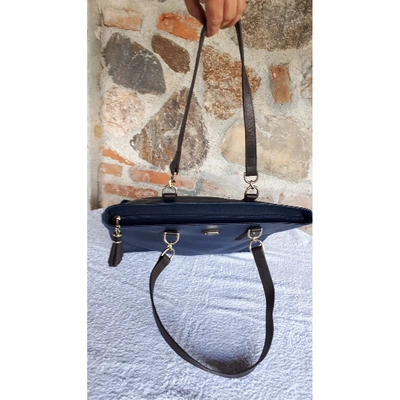 Pre-owned Bric's Leather Handbag In Blue