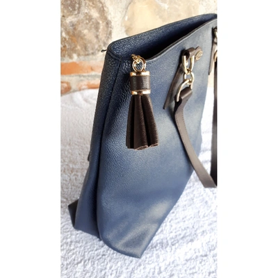 Pre-owned Bric's Leather Handbag In Blue
