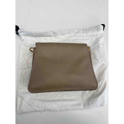 Pre-owned Jw Anderson Pierce Beige Leather Handbag