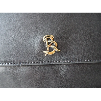 Pre-owned Sonia Rykiel Leather Clutch Bag In Black