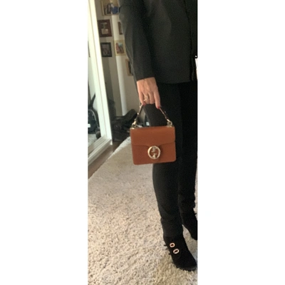 Pre-owned Gucci 1973 Camel Leather Handbag