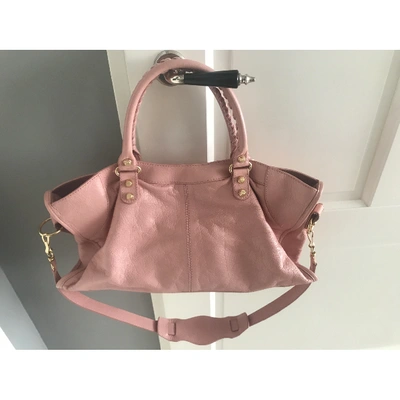 Pre-owned Balenciaga Part Time Pink Leather Handbag