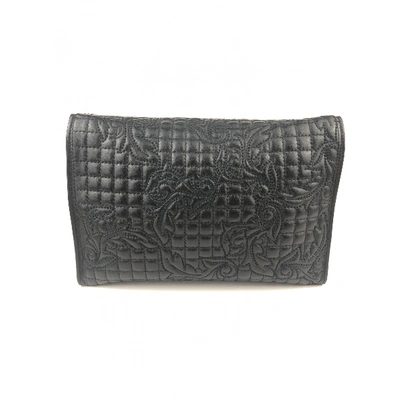 Pre-owned Versace Leather Crossbody Bag In Black