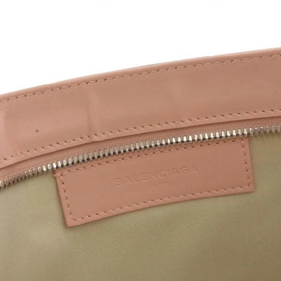 Pre-owned Balenciaga Navy Cabas Pink Cloth Clutch Bag