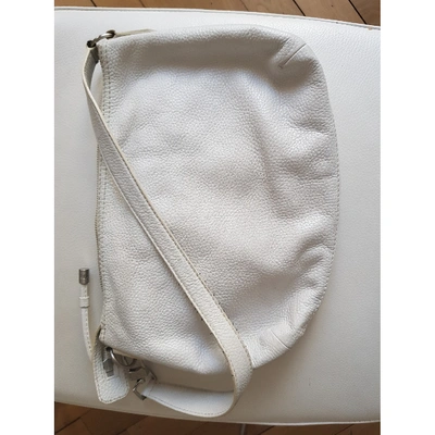 Pre-owned Sonia Rykiel Leather Handbag In White