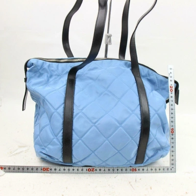 Pre-owned Prada Cloth Handbag In Blue