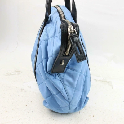 Pre-owned Prada Cloth Handbag In Blue