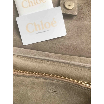 Pre-owned Chloé Faye Beige Suede Handbag