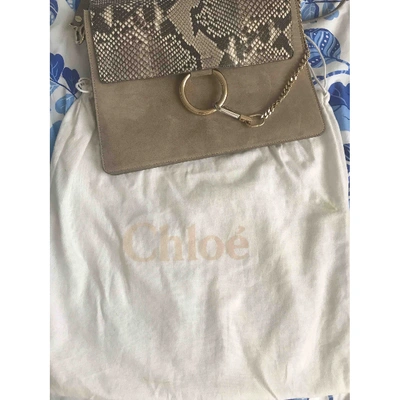 Pre-owned Chloé Faye Beige Suede Handbag