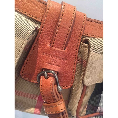 Pre-owned Burberry Cloth Handbag In Multicolour